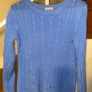 White Stag Blue Knit Sweater Size Medium